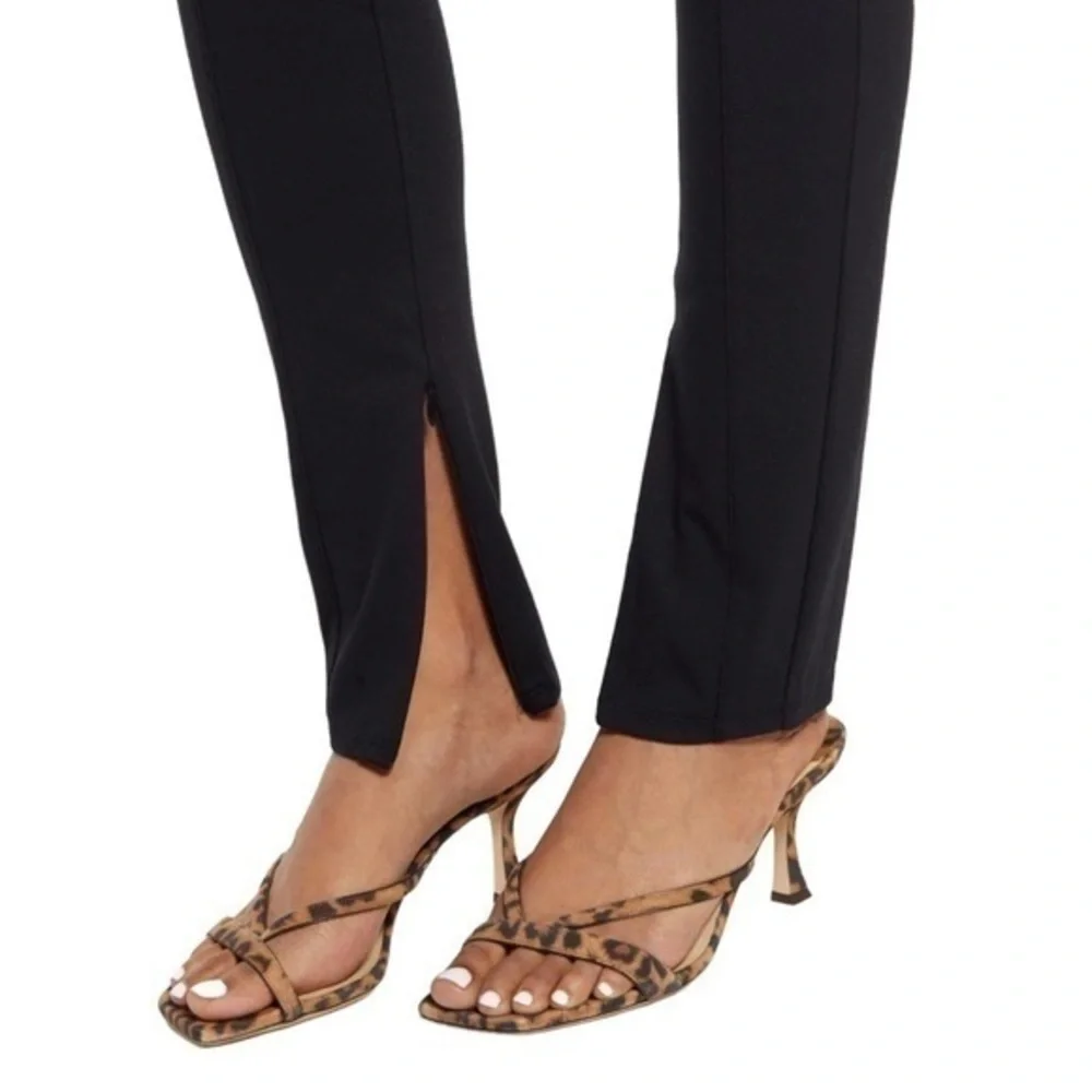 Open Edit Black Knit Split Hem Pants XXS NWT